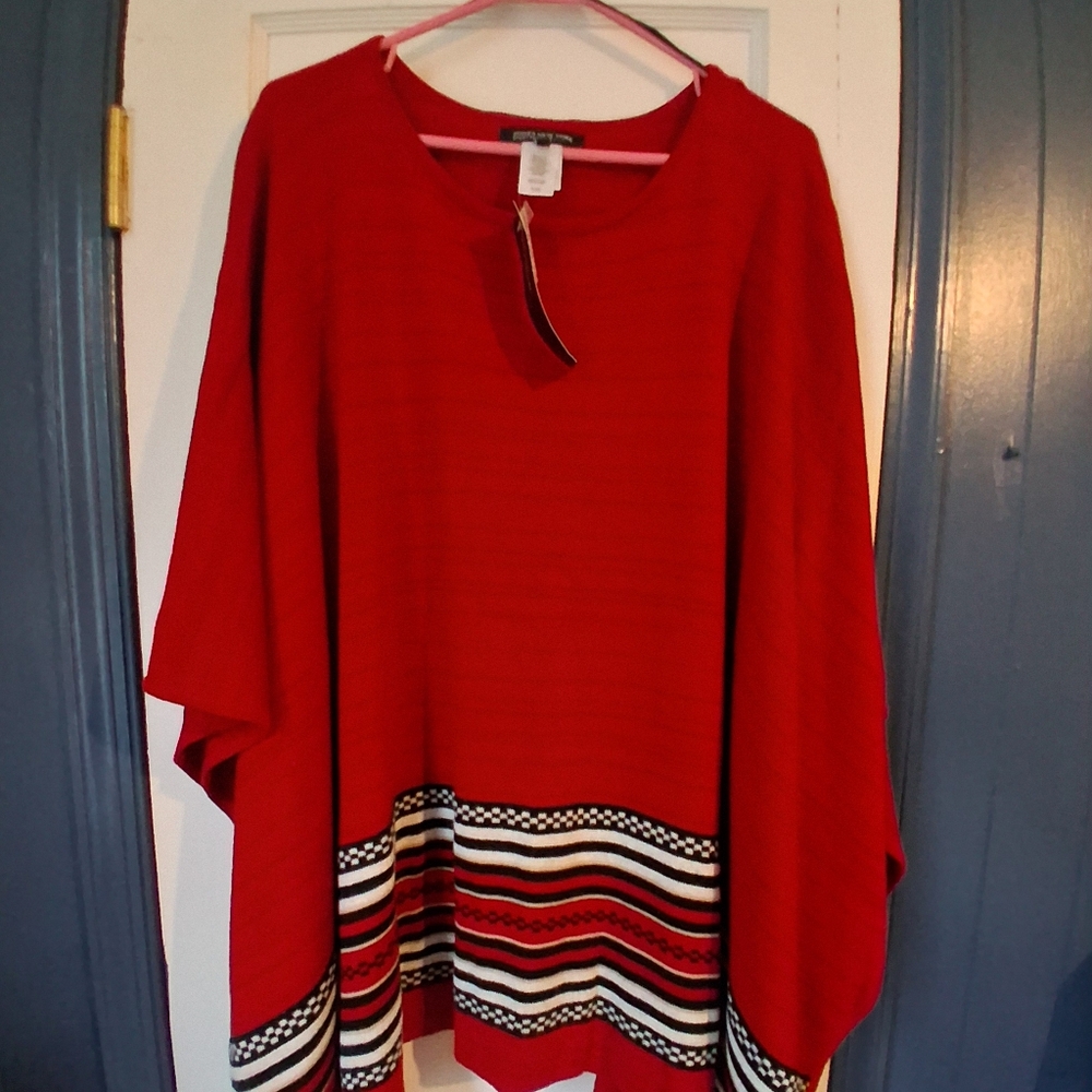 Vibrant Red Knit Top